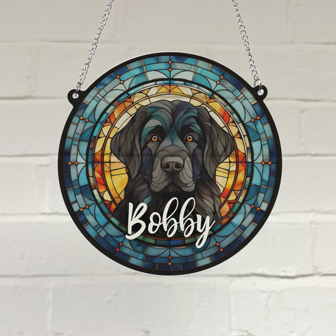 Newfoundland Personalised Stained Glass Effect Suncatcher